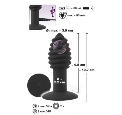 Black Velvets Twist butt plug